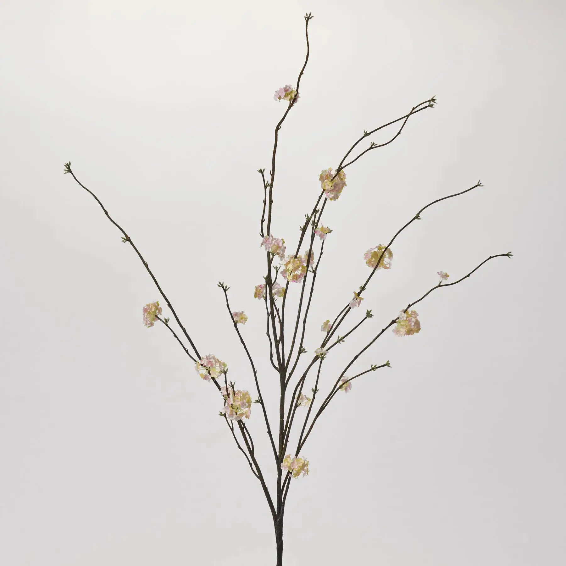 54" Single Long Stem Light Pink Cherry Blossom Artificial Floral Spray - Home Decor, Room Decor Supplies