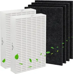 MESTICA HEPA Filter Replacement Compatible with HPA094, HPA100, HPA101, HPA104, HPA105, HA106 (2 HEPA Replacement Filter+4 Pre-Filters)