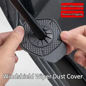 A pair Car Wiper Hole Protective Cover Protective Cover Wiper Dust Proof Hole Plug Silicone Mat Dust Proof Cover Cover Leaf Proof