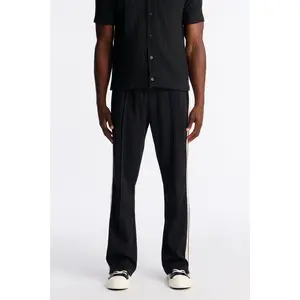 Dennis Slim Flare Track Pant - Black