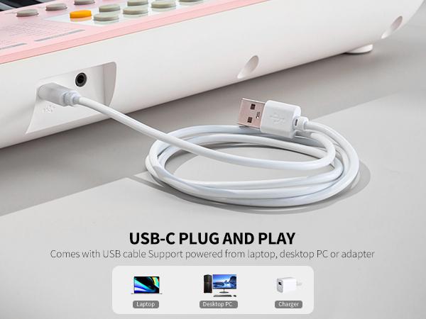 POGOLAB 37 Keys Portable Keyboard Piano, with LED Display and Built-In Speaker, Mini Piano Keyboard with Transpose and Octave Function, Small Digital Music Keyboard Gift for Beginners, Adults