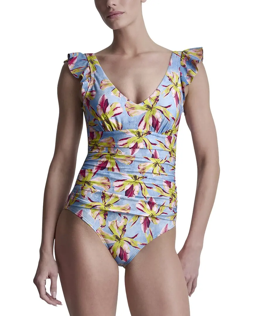 DKNY Ruffle Sleeve Swimsuit