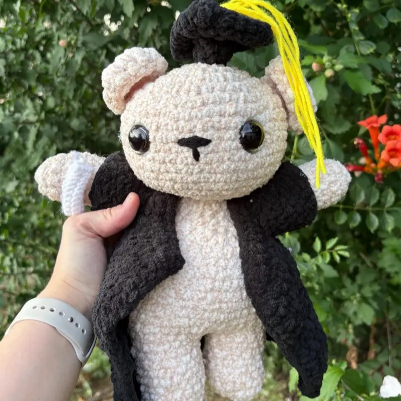 Graduation Bear Handmade Crochet Plush Toy