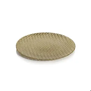 Braided Glass Plate-Gold, 13"
