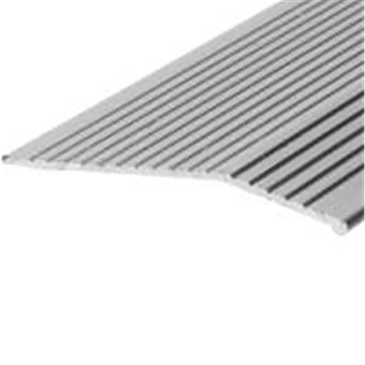 THERMWELL PRODUCTS Fluted Silver Floor Joiner and Transition Strip, 2 x 36 in Seam Coverage Connector for Water Sports Flooring, Joins Floors, Covers Seams And Spaces