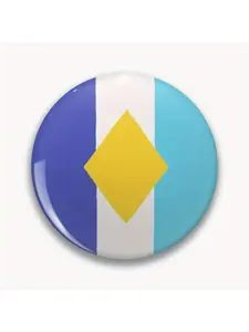 1Pc DIY Craft Buckle - 44mm (1.73 ") Snowchester's flag Pin for bags, jackets and gifts, holiday gifts, party gifts