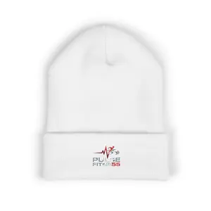 EMT Heartbeat Embroidered Beanie - Classic Cuffed Knit Hat for First Responders