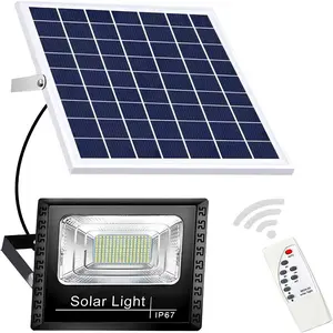 300W/500WSolar Flood Light Outdoor Remote,IP67 Waterproof Solar Power Security Light Auto On/Off, Dusk to Dawn for Yard, Patio,Garage