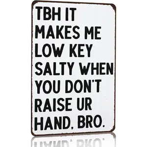 Students Teachers Gift Funny Math/English/Science/History Class It's Low Key Sus When U Don't Show Ur Work Tinplate Sign for Home Classroom Study Room Wall Decor 8x12 Inch Decoration Paint Grey Decorative Plaque