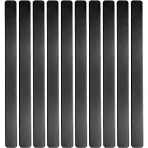 ABBECIAO 1/2" x 7" x 0.05" Anodized Aluminum Black Bracelet Blanks for Laser Engraving and Metal Stamping (Pack of 10)