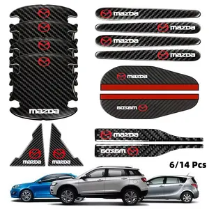6/14 Pcs Car Door Handle Scratch Protection Stickers, Universal Paint Surface Protector, Mazda Compatible, Auto Accessories