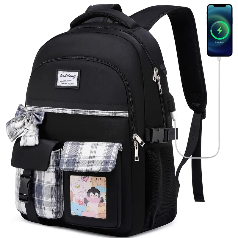Kaya 15 inch Laptop Backpack in Black - TikTok Shop