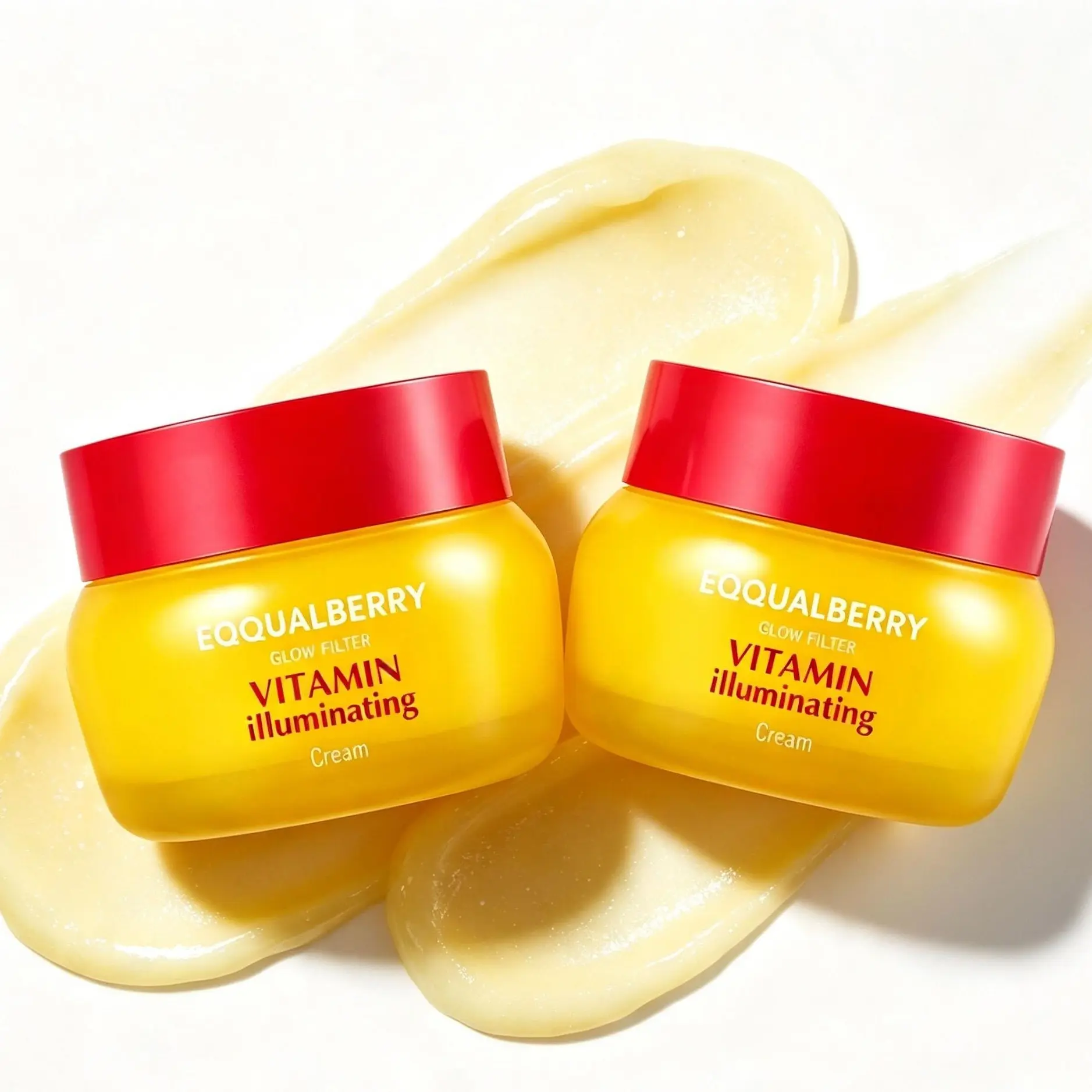 2PCS [EQQUALBERRY] Vitamin Illuminating Cream 50ml | Korean Brightening Moisturizer with Niacinamide & TXA | Ceramide Barrier Care | Lightweight Glow Facial Cream