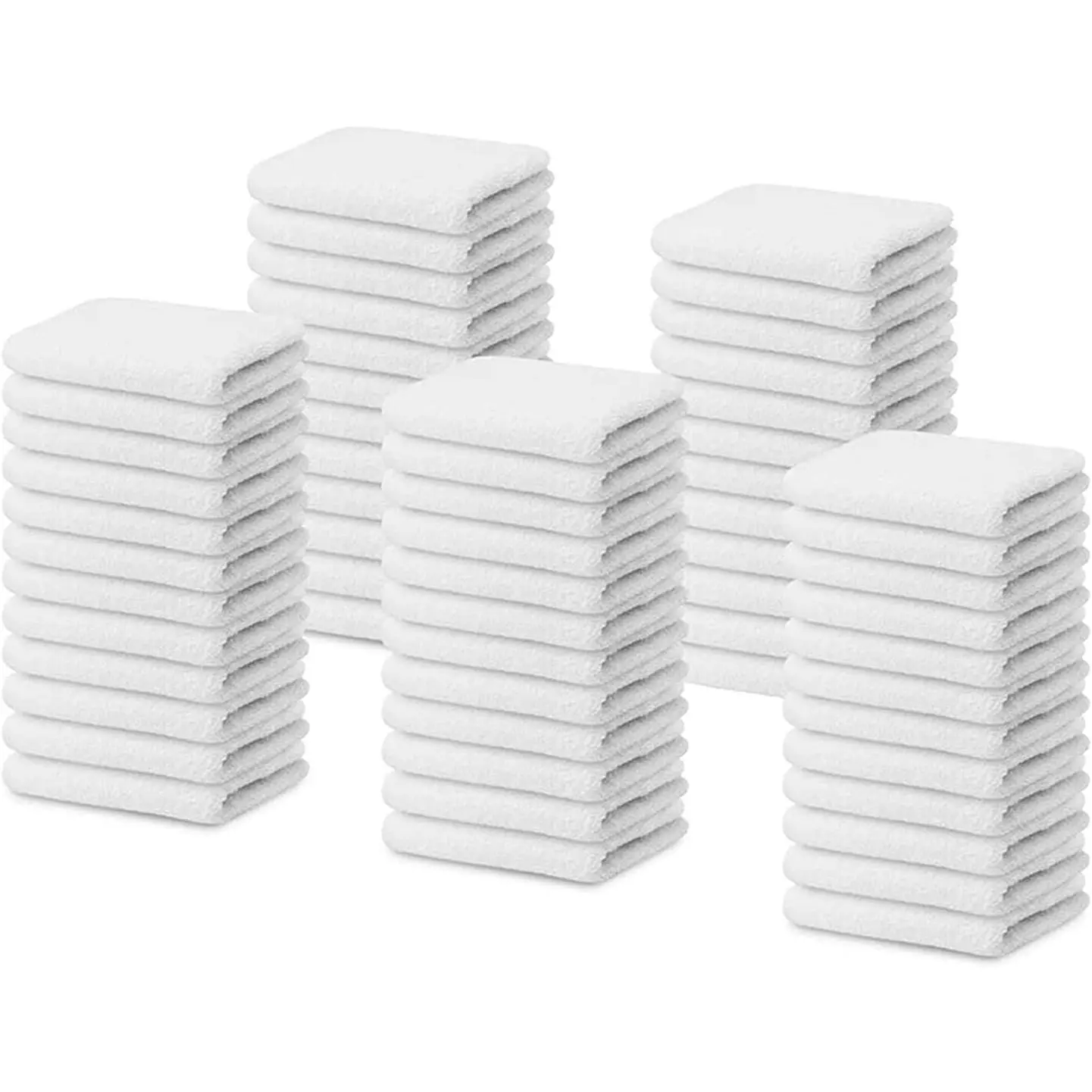 Terry Towel Cleaning Rags White 14'x17'|Pack of 60|Grade White Rag|Soft Large Cleaning Rags|Super Absorbent|Quick Dry|Multipurpose Towels|Restaurant Towels| Shop Rags