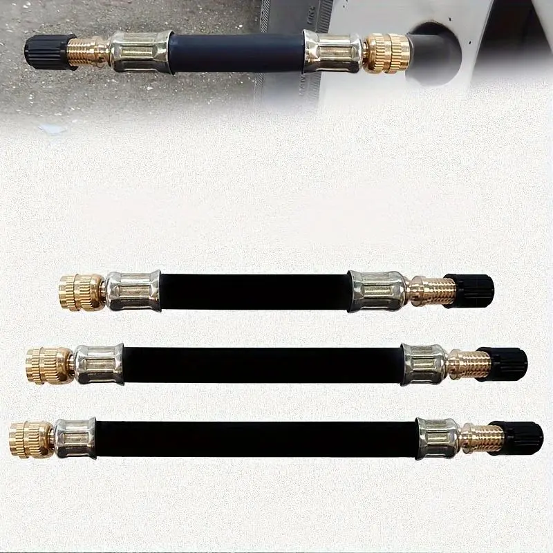 1pc Tire Valve Extension Adapter Valve Inflatable Rubber Hose Steel Wire Car Wheels Tyre Valve Stems Extensions Tube Adapter