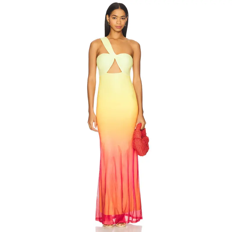 angelina chiffon maxi dress NicoBlu Angelina Maxi Crinkle Chiffon Crossover Dress in English Garden 4
