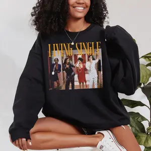 Vintage Living Single Shirt, Retro 80s 90s Movie TV Show Sweatshirt, Living Single Series Tshirt, Funny Friends Shirt Gift for Women Unisex T-shirts