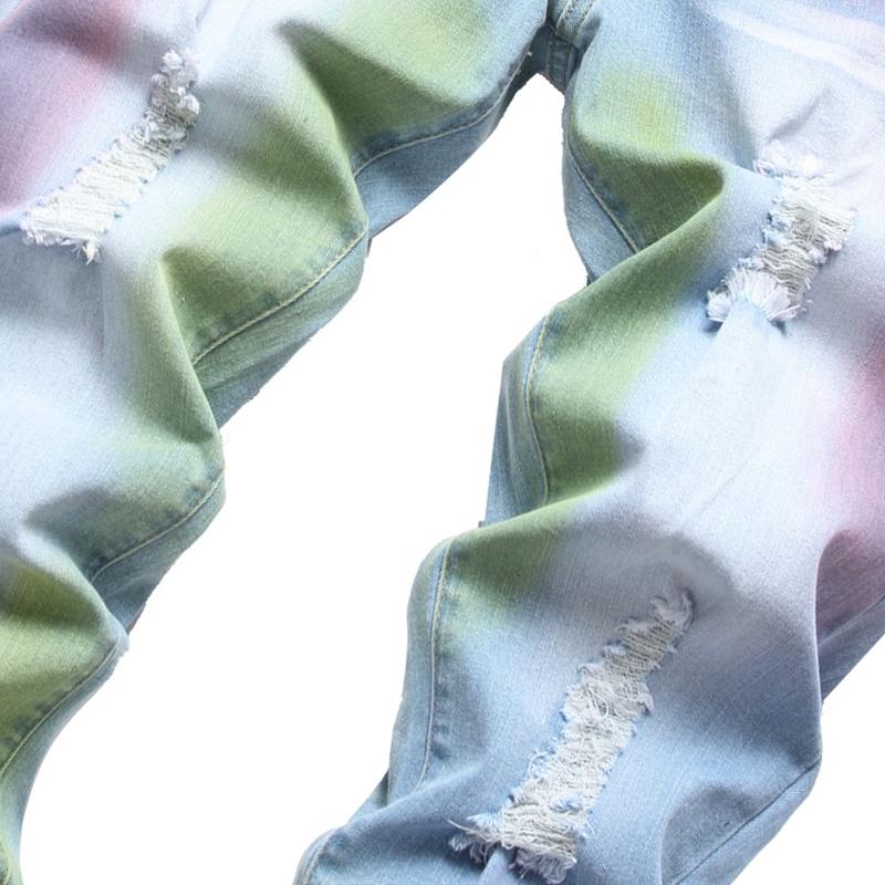 Colored Men's Jeans Classic Rainbow Denim Men's Jeans - Stretchy, Comfortable And Stylish - Perfect For Everyday Casual Wear starched  jeans