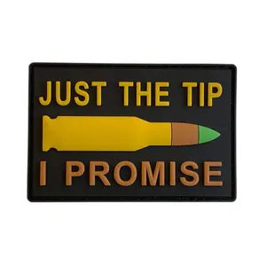 Just The Tip I Promise Bullet Tactical Patch [3D-PVC Rubber-3.0 X 2.0-JT6]