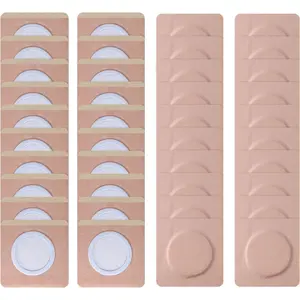 40Pcs Disposable Castor Oil Belly Button Patch|   3.15"*3.15" Highly Absorbent|   Self-Adhesive Castor Oil Pack Wrap for Neck/Shoulders/Knees|   No Wash|   Organic Cotton|   Anti-Seepage.