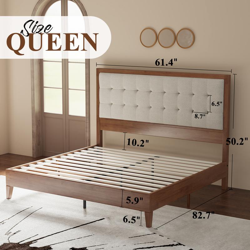 Pinmoco Twin Size Metal Platform Bed Frame | 16.5 Inches Of Under Bed Storage Space | No Box Spring Needed