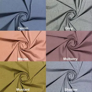Crepe Mix Two Tone Fabric - Knit Fabric by the Yard, Stretchy Sewing Fabric for Dresses, Pants, Crafts, Party & Evening Wear, 4 Way Stretch
