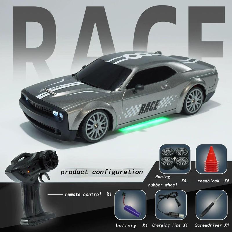 Challenger RC Drift Car 2025 New 2.4G Full Scale Stunt 4WD Electric RC Racing Car with Lights Easter Toys for Kids