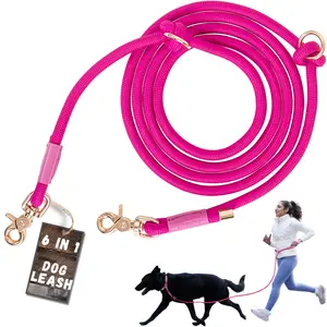 Sticks N' Bones co Hands Free Dog Leash Waist Leash for Dog Walking Running Crossbody Multifunctional Dog Leash Adjustable Heavy Duty Leash 2 Dogs Dual Handle Slip Lead Puppy Training Leash.