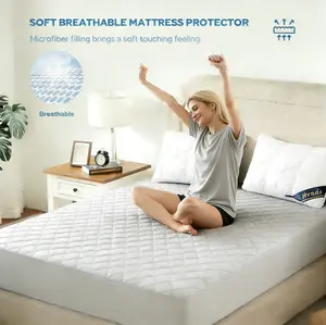 Waterproof Mattress Protector, Soft & Dirt-Proof Fabric with Deep Pockets , Ideal for Bedroom, College Dorm & Hotel Use