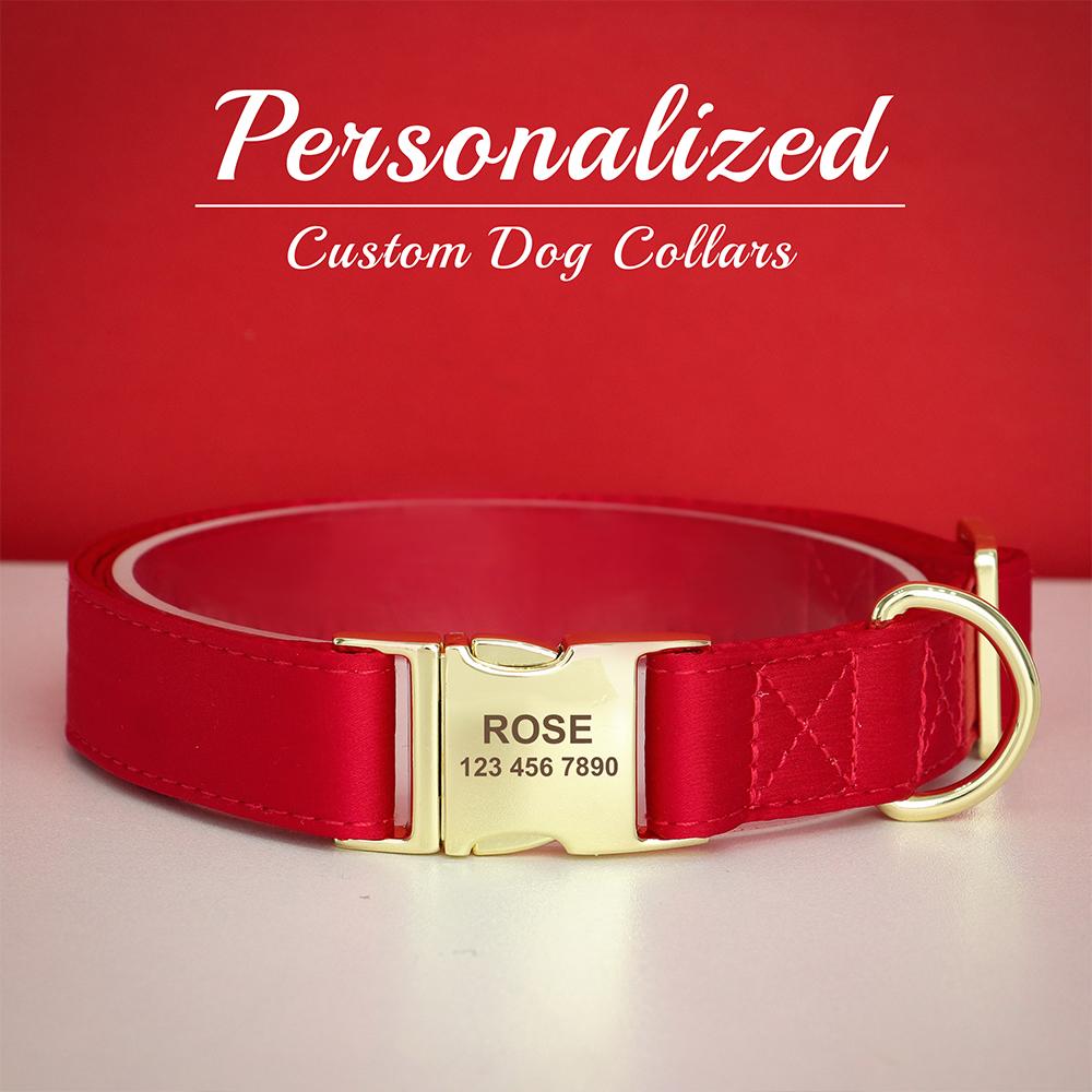 Engraved Dog Pet Collar Custom Puppy Kitten ID Tag Accessories Collar Personalized Nameplate Collars For Dogs Cats Chiens XS-L
