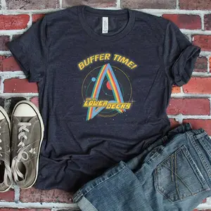 Star Trek Lower Decks Vintage Rainbow Buffer Time T-Shirt