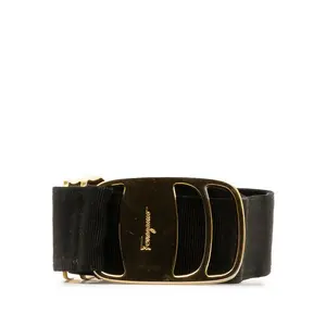 Pre-owned SALVATORE FERRAGAMO Nylon Small Leather Goods Vara Ribbon Belt