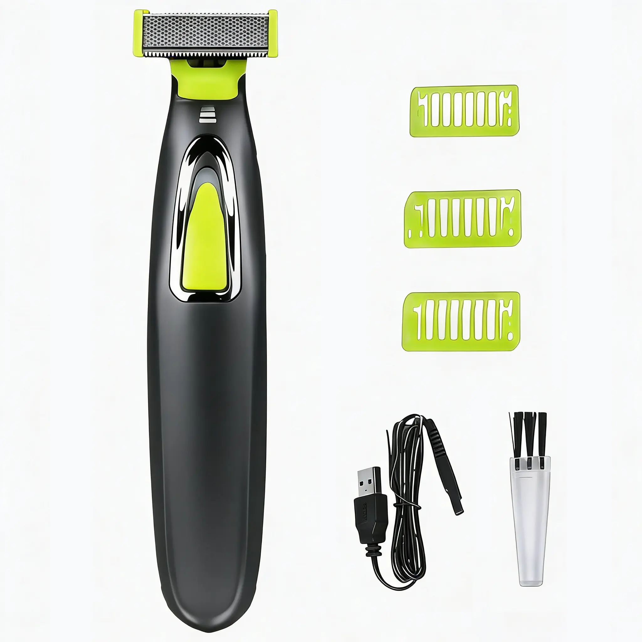 USB Rechargeable Water Washable Electric Razor, Dual-Blade Shaver, Travel Shaver, Hair Remover, Portable Men's Grooming Tool, Easy Maintenance