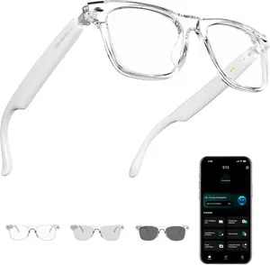 AI Smart Glasses for Women & Men with ChatG, Bluetooth Glasses with 165 Langues Translation, Color-Change Lens, Meeting Analysis, Music Playback, Hands-Free Calls, UV & Blue Light Protection