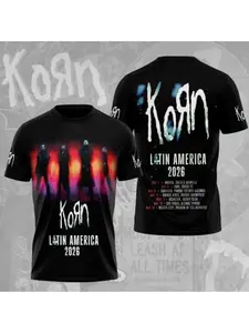 New Korn Band 2026 3D Printed T-shirt for Men and Women Fashionable and Casual Boutique Fan Gift Short Sleeved Outdoor Loose Top