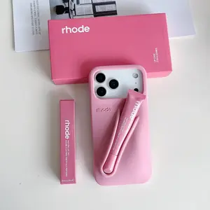 Rhode Style Lip Gloss Holder Phone Case for iPhone 11–17 Pro Max, Soft Silicone Makeup Storage Cover, Cute Aesthetic Beauty Essential – Selling Fast, Don’t Miss Out