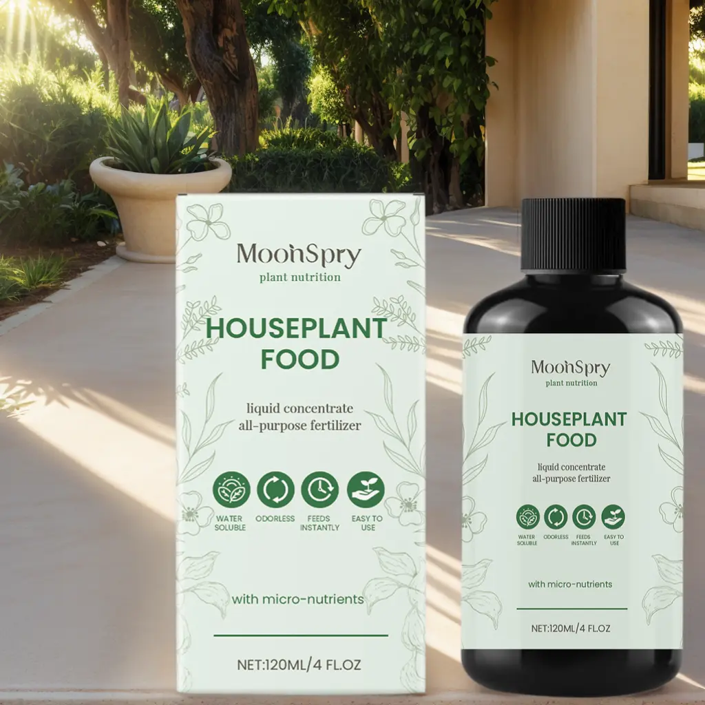 Moon-Spry Houseplant Food | 4oz Concentrate Makes 50 Gallons | All-Purpose Plant Fertilizer for Potted Indoor Houseplants | Easy to Use | Made in USA
