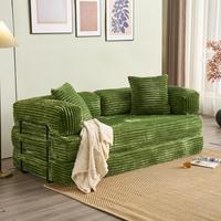 Green Plush Corduroy