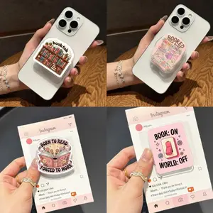 Book Lover Grip Set | Cute Bookish Magsafe Holders | Book Tok Shelf, Booked & Busy, Born to Read & Book On World Off Designs