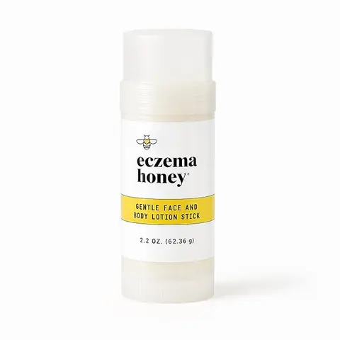 Eczema Honey Gentle Face & Body Lotion Stick - Hands-Free, Fragrance-Free, Sulfate-Free, Paraben-Free Formula with Mango Butter, Coconut Oil, & Chamomile for Dry Skin Comfort