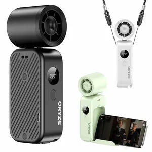 Phone Stand Portable Fan,5-in-1 Multifunctional 199 Speed Levels High-SpeedCooling I Design I5 Adjustable WindSpeeds | Essential Cooling Gadget for Summer Travel, Binge-Watching & Outdoors