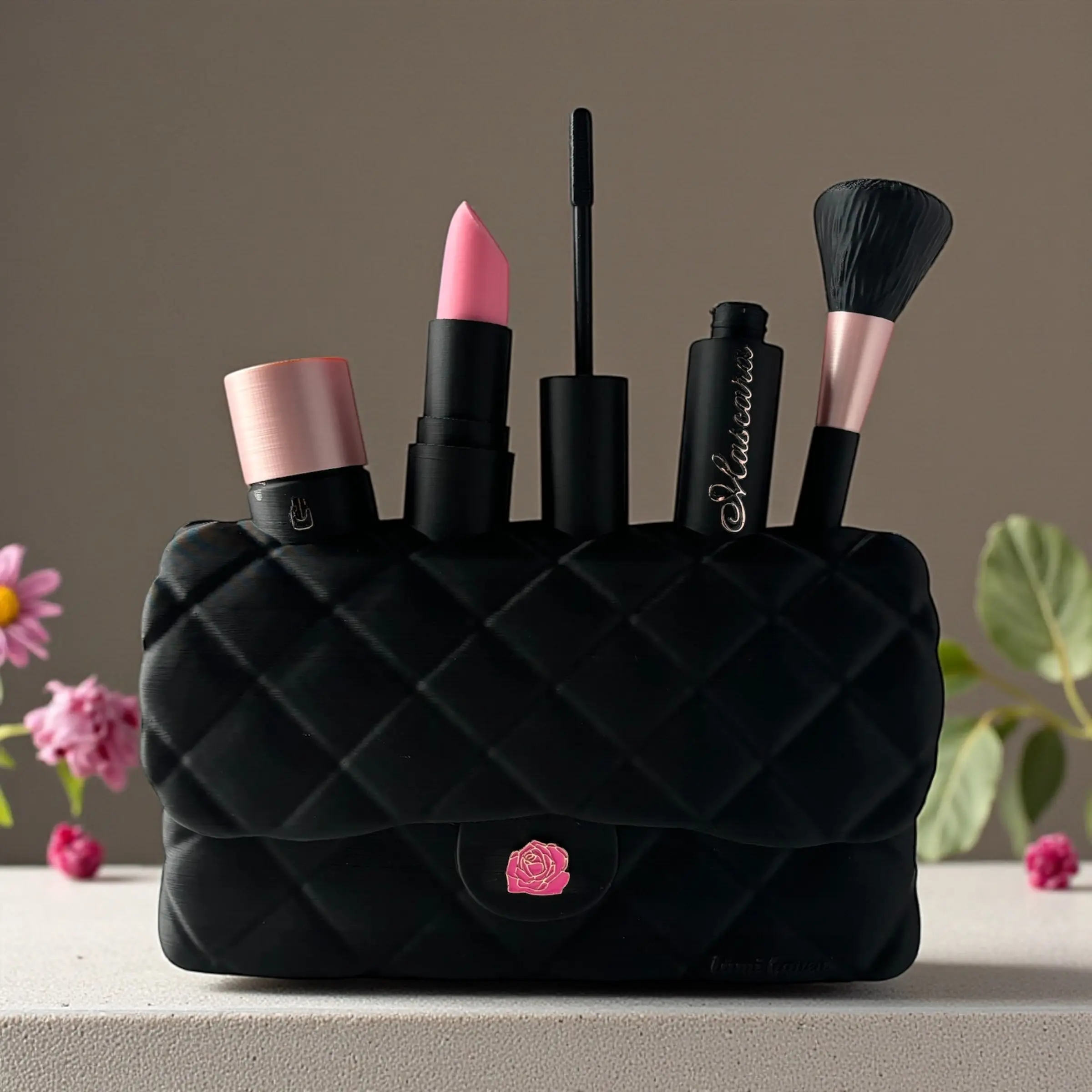 Black Full Makeup Bag Decor Black Full Makeup Bag Decor