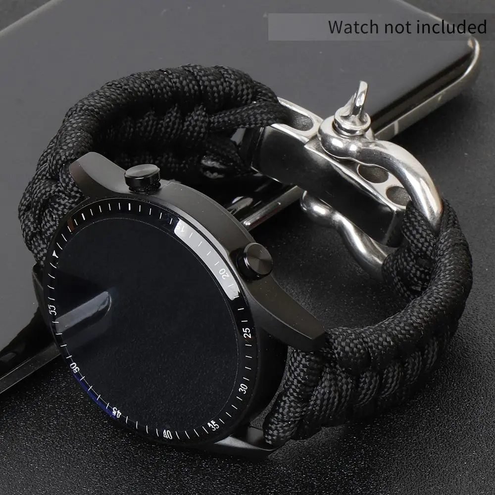 Braided Nylon Watch Band, Velcro Nylon Leather Buckle Watch Band for Samsung Galaxy Watch 3 4 5 6 41mm 45mm 40mm 44mm Band for Huawei Watch GT 4 3 2E 46mm, Smart Watch Straps, Smart Watch Accessories, Smartwatch Accessories