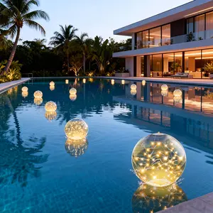2-piece solar floating lamp with air pump-solar ball lamp, suitable for pool, pond dew lamp, outdoor string lamp, garden decorative lamp,-floor, party, courtyard party, outdoor decoration, very suitable for hanging and floating decoration, suitable for ho