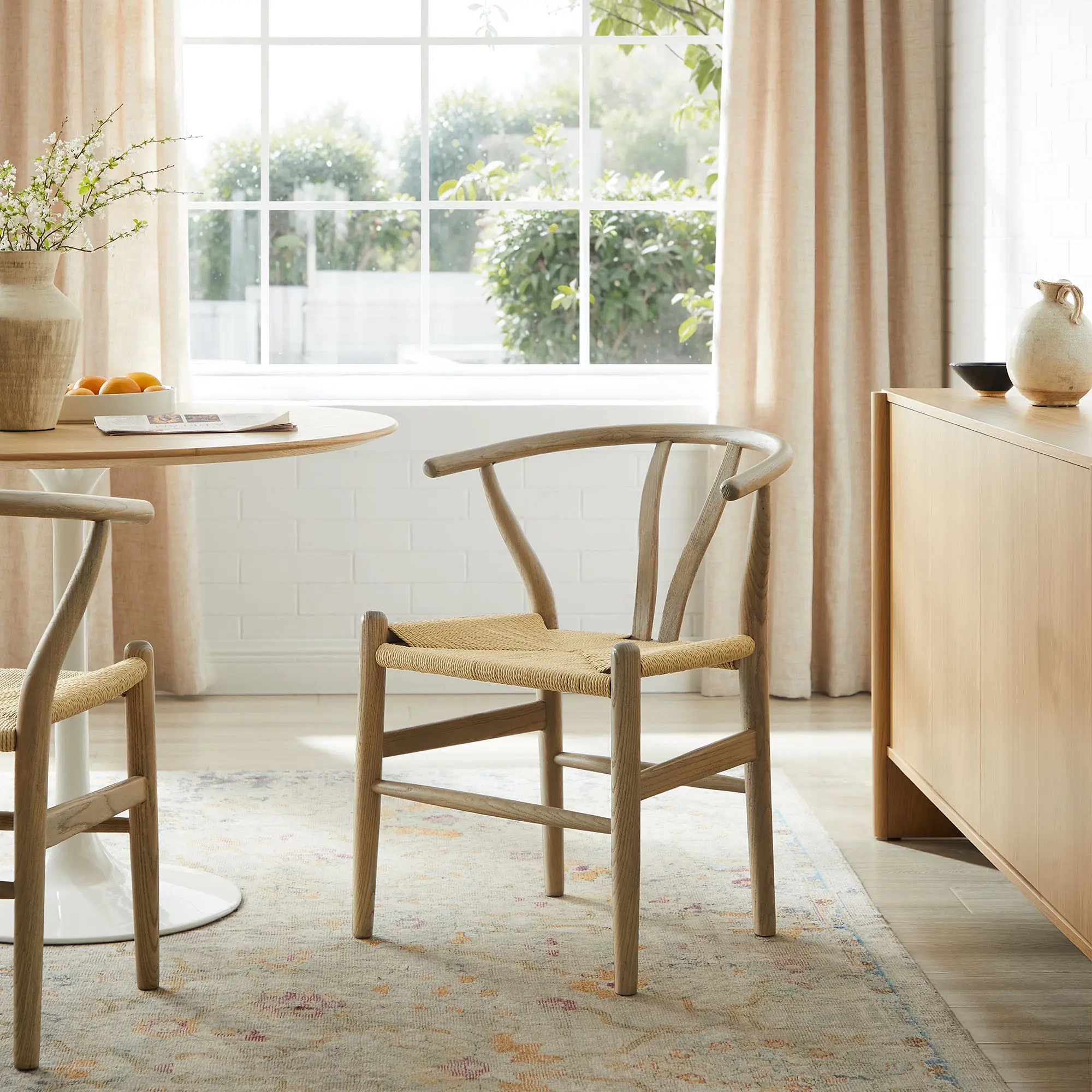 Amish 29" Wood Dining Chair in Gray