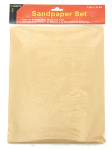 WorldWide Sales Online Tool Essentials 12pc Assorted Sandpaper Ideal for Sanding Metal, Wood, And Paint – import_2021_10