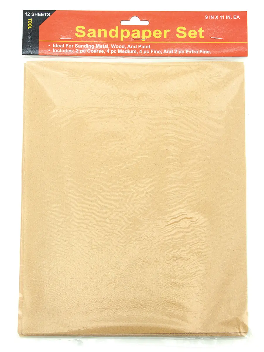 WorldWide Sales Online Tool Essentials 12pc Assorted Sandpaper Ideal for Sanding Metal, Wood, And Paint – import_2021_10