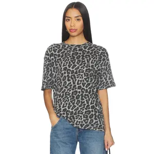 ANINE BING Cohen Tee in Grey Leopard