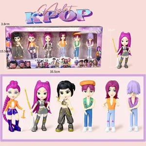 New Hot Anime Kpop Devil Hunter Rumi Zoe Mira Anime Polyvinyl Chloride Character Collection Desktop Trinkets Childrens Gift