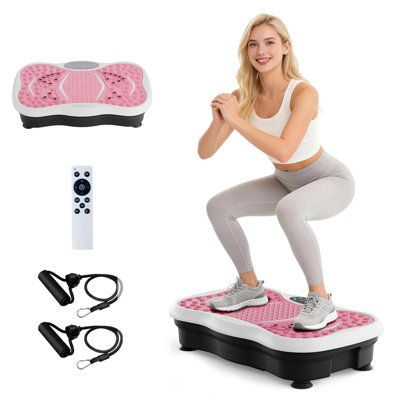 HopHorse Vibration Plate Exercise Machine 180 Speed Oscillating Platform 330 lbs Capacity Full-Body Workout for Men Women Home Gym with Remote LED Display Vertical Stepper - TikTok Shop HopHorse Vibration Plate Exercise Machine 180 Speed Oscillating Platform 330 lbs Capacity Full-Body Workout for Men Women Home Gym with Remote LED Display Vertical Stepper - TikTok Shop